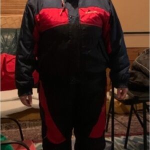 Black and Red Full-Body Suit